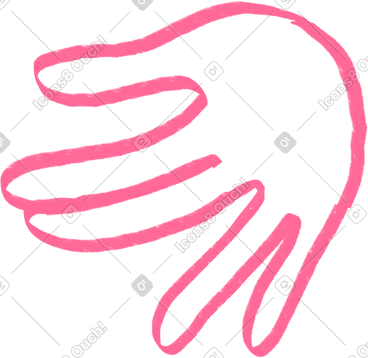 Open pink hand PNG, SVG