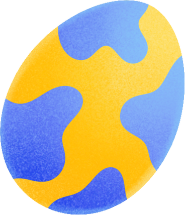 Yellow easter egg в PNG, SVG