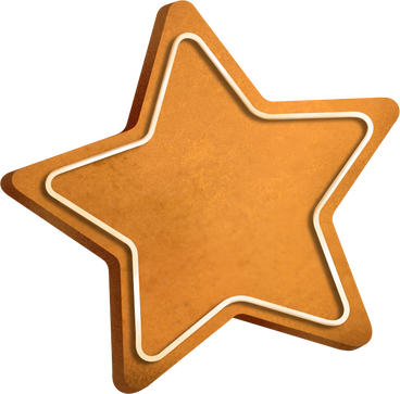 star shape christmas gingerbread PNG, SVG