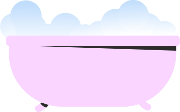 pink bubble bath PNG, SVG
