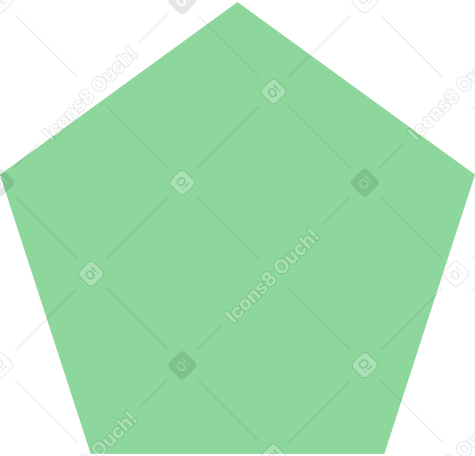 green pentagon PNG, SVG