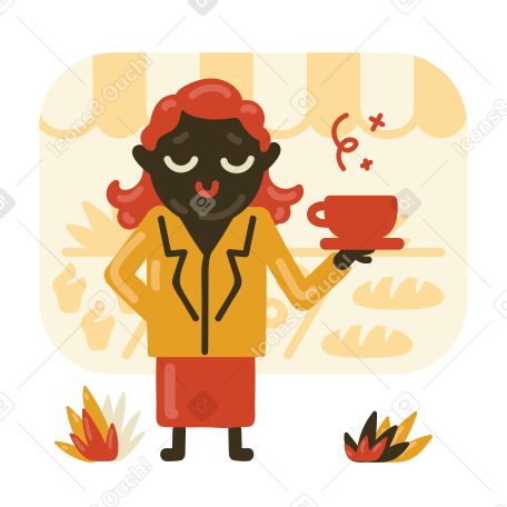 Coffee Illustration in PNG, SVG