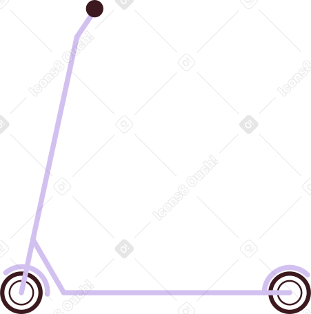 purple scooter Illustration in PNG, SVG