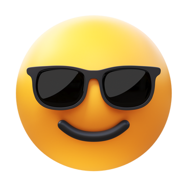 smiling face with sunglasses PNG, SVG