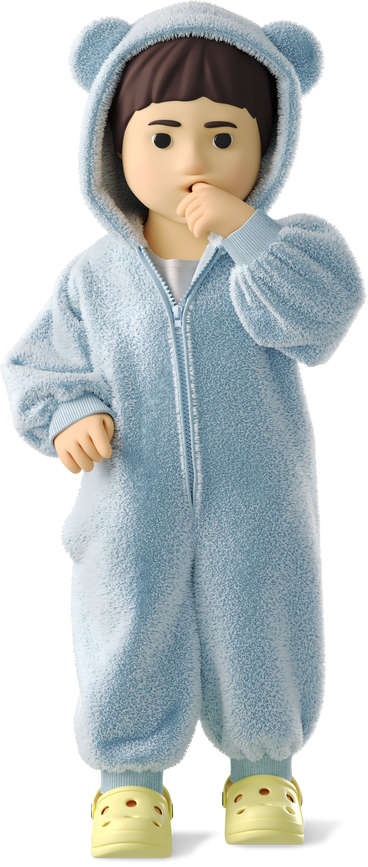 small child with finger in mouth PNG, SVG