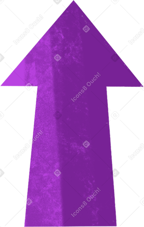 purple arrow pointing up Illustration in PNG, SVG
