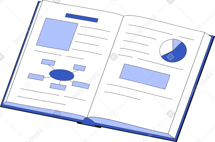 open textbook Illustration in PNG, SVG