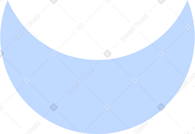 blue crescent Illustration in PNG, SVG