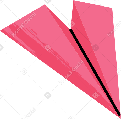 red paper airplane animated illustration in GIF, Lottie (JSON), AE