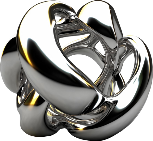 Forma d'argento astratta metallica PNG, SVG