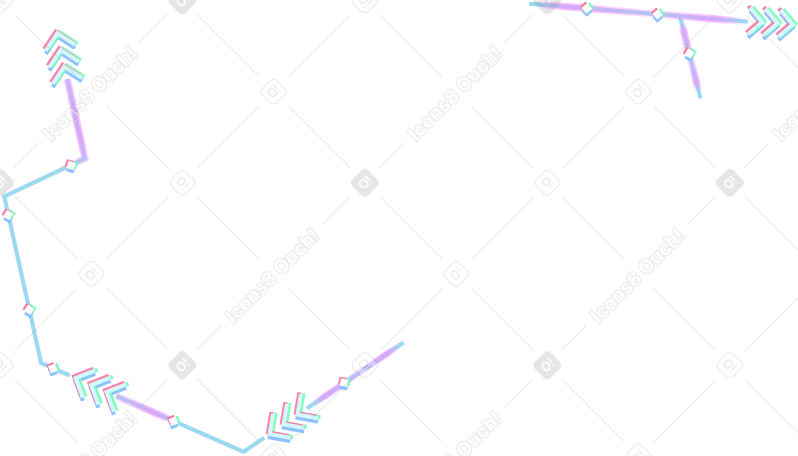 Линия направления со стрелками в PNG, SVG