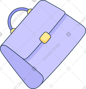 Lilac briefcase diplomat PNG, SVG