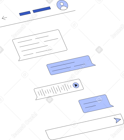 chat interface Illustration in PNG, SVG