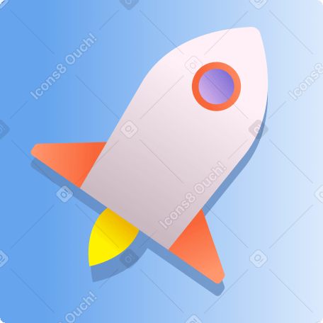 flying rocket Illustration in PNG, SVG