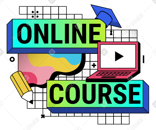 Онлайн-курс с видеоуроком в PNG, SVG