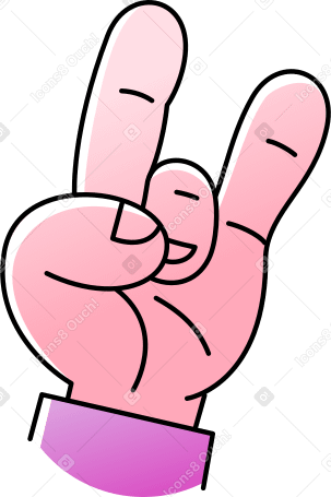 hand showing metal music sign PNG, SVG