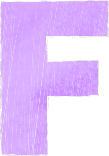 lilac letter f PNG, SVG
