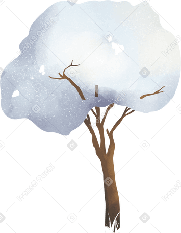 snow tree Illustration in PNG, SVG