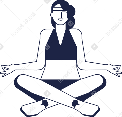 yoga woman Illustration in PNG, SVG