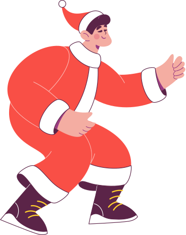 santa claus without skis PNG, SVG