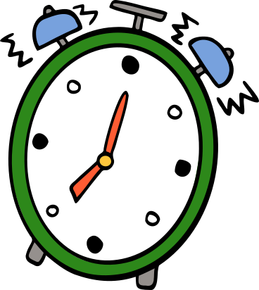 Ringing alarm clock PNG, SVG