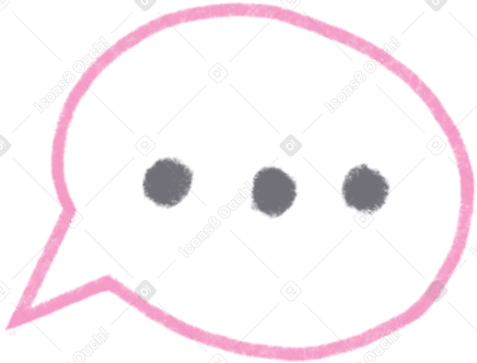 speech bubble with a three-dot PNG, SVG