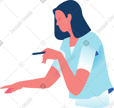 女人解释 PNG, SVG