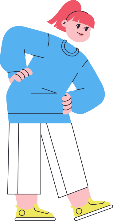 girl standing and leaning to the right PNG, SVG