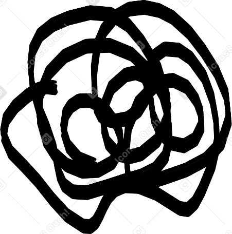 Palla rotonda di linea nera PNG, SVG