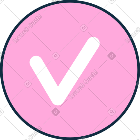 check mark in the circle PNG, SVG