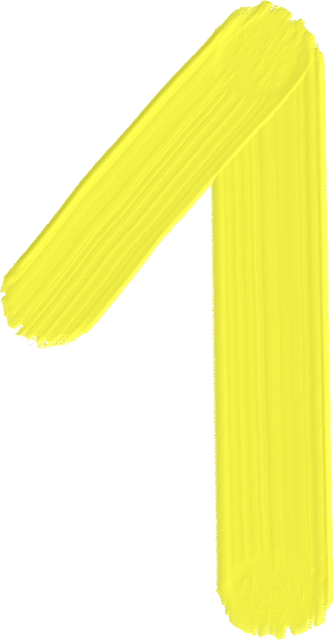 yellow number one PNG, SVG