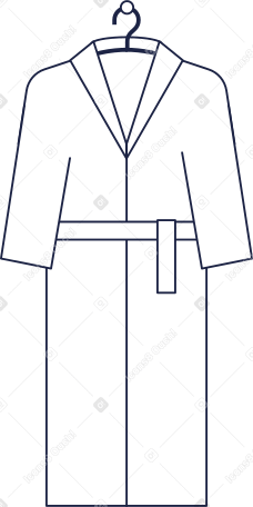 bathrobe on hanger PNG, SVG