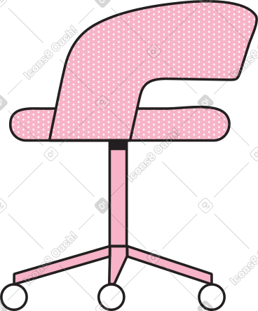 Computer chair on wheels PNG, SVG