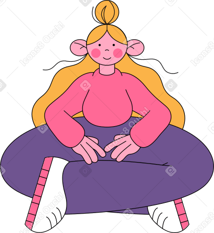 yoga girl Illustration in PNG, SVG