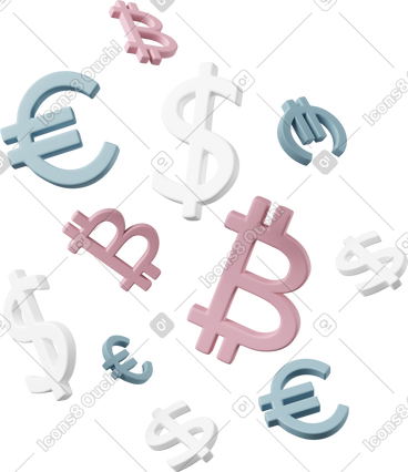 Dollar euro bitcoin PNG, SVG