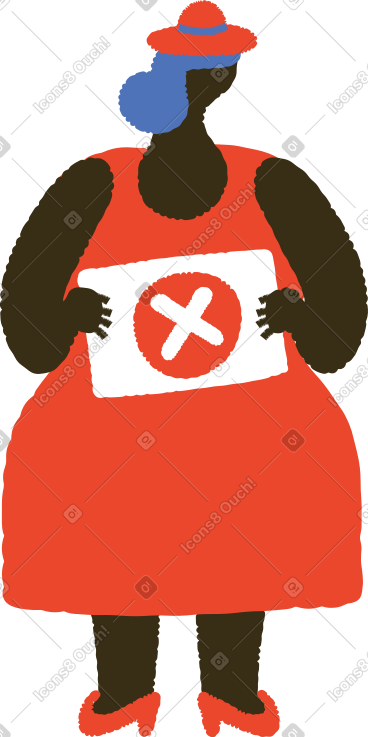 Woman with cross sign PNG, SVG