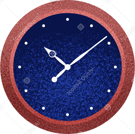 round wall clock PNG, SVG
