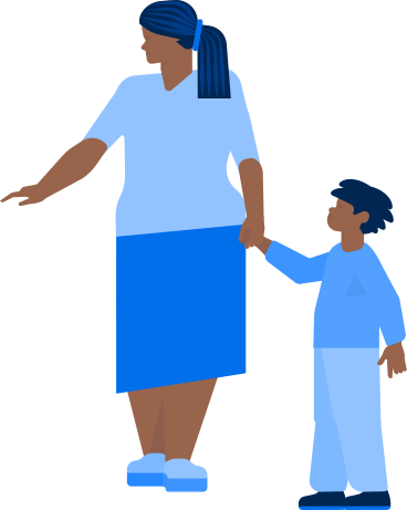 african mom with kid PNG, SVG