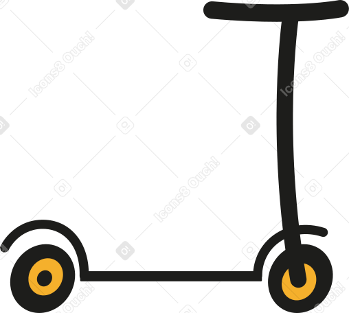 scooter Illustration in PNG, SVG