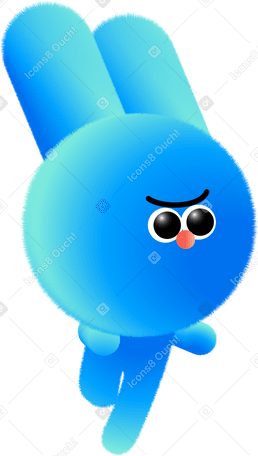 blue hare PNG, SVG