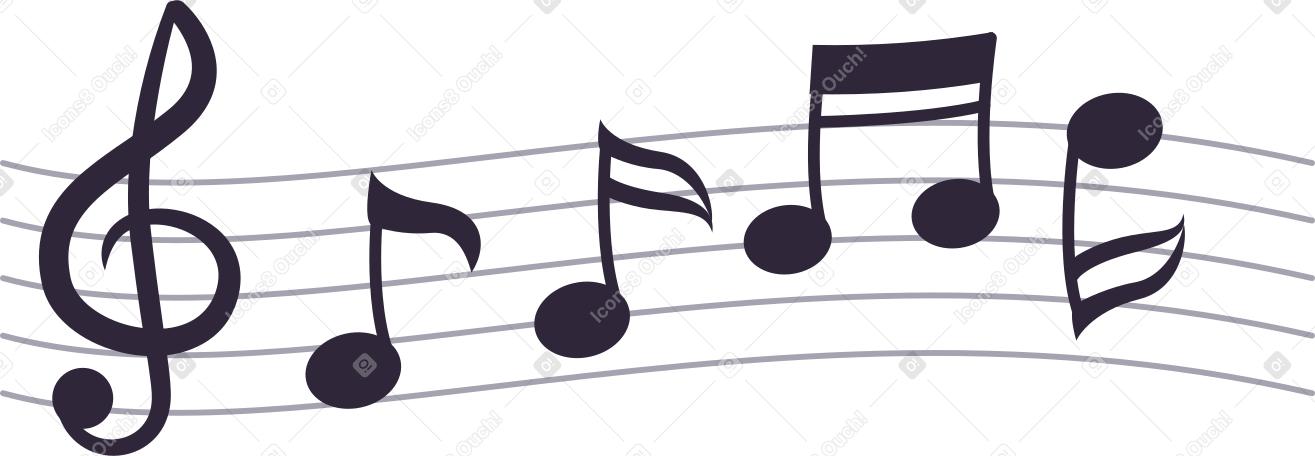 notes de musique PNG, SVG