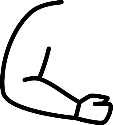 Bent arm holding something PNG、SVG