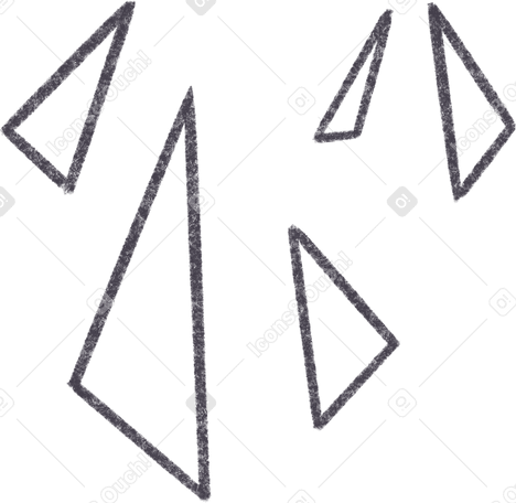 five triangles Illustration in PNG, SVG