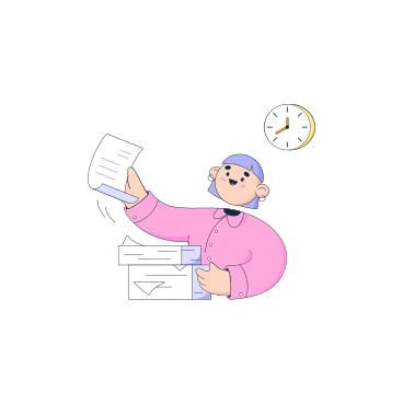 Woman working with documents PNG, SVG
