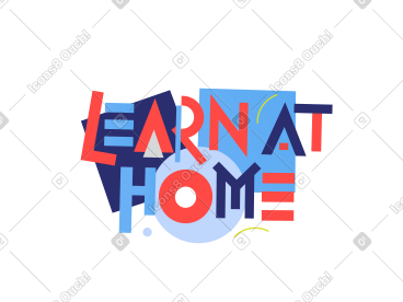 Lettering learn at home PNG, SVG