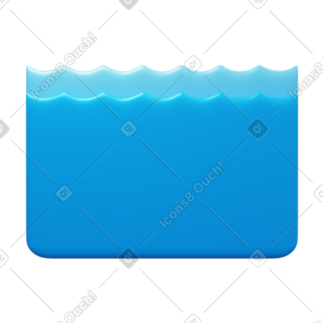 3D sea waves PNG, SVG