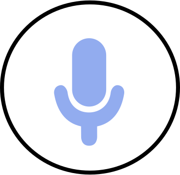 round microphone button animated illustration in GIF, Lottie (JSON), AE