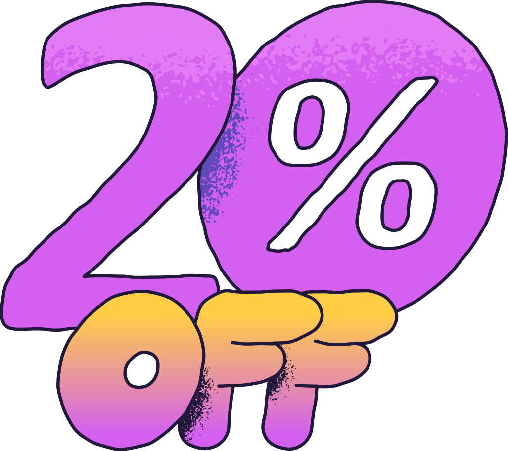 twenty percent off Illustration in PNG, SVG