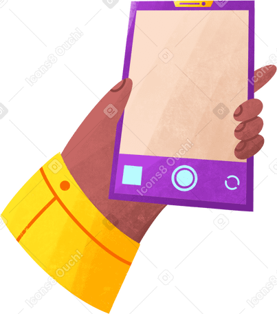hand holding camera phone PNG, SVG
