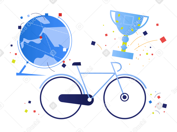 World bike racing Illustration in PNG, SVG